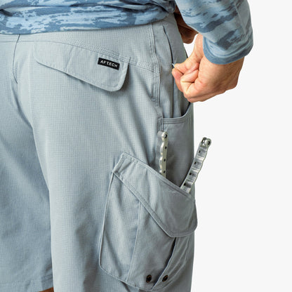 AFTCO Pinnacle Fishing Shorts Naval Storm Camo