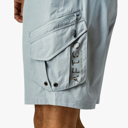 AFTCO Pinnacle Fishing Shorts Naval Storm Camo