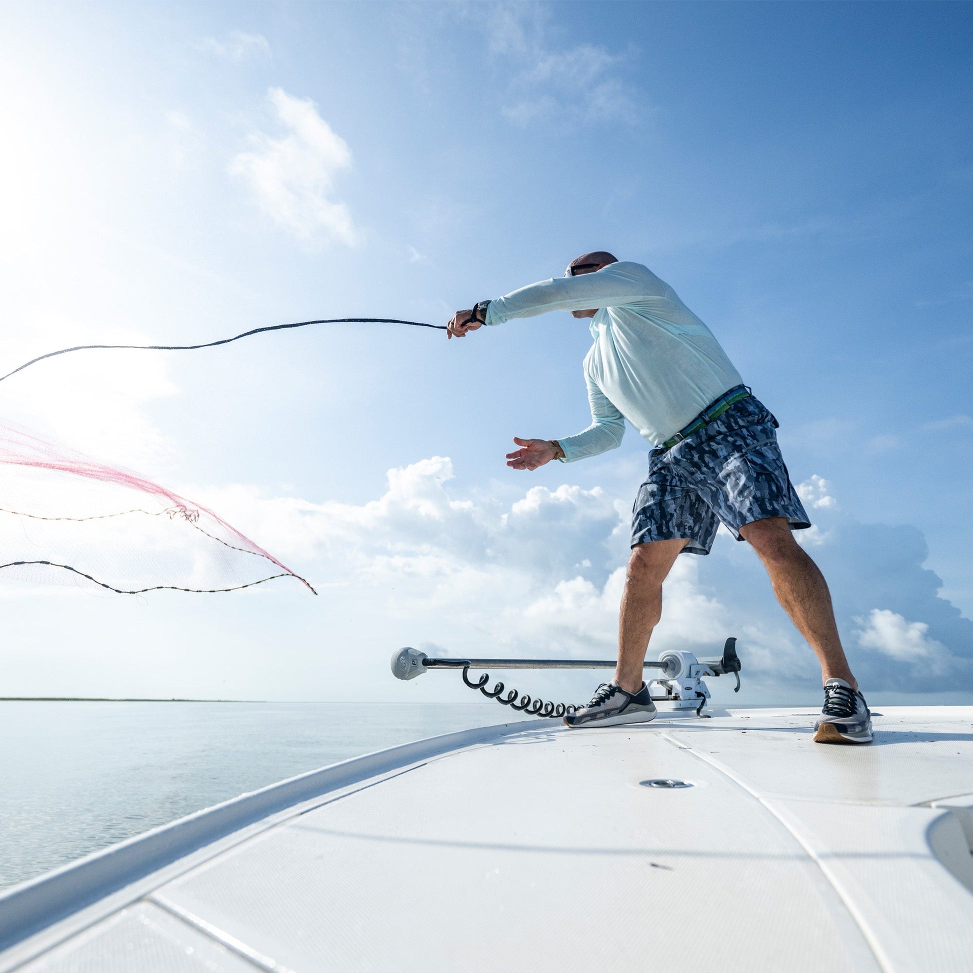 AFTCO Pinnacle Fishing Shorts Naval Storm Camo