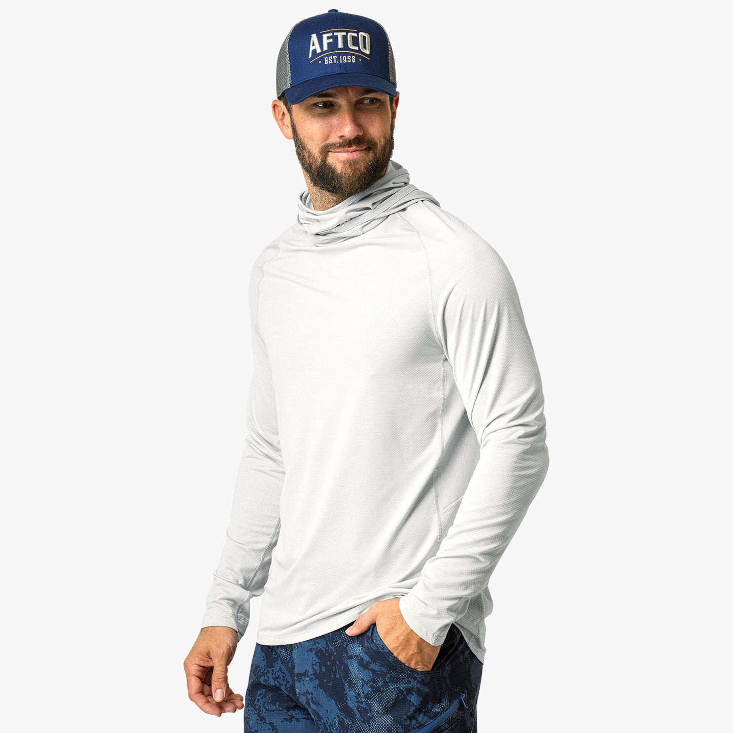 AFTCO Adapt Tactical Phase Change Performance Shirt Oyster Gray Heather