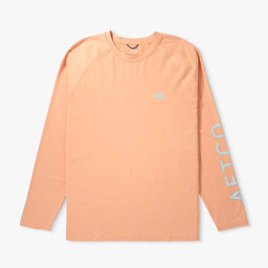 AFTCO Men's Long Sleeve Sun Protection Shirt - Samurai by AFTCO Coral Sands Heather