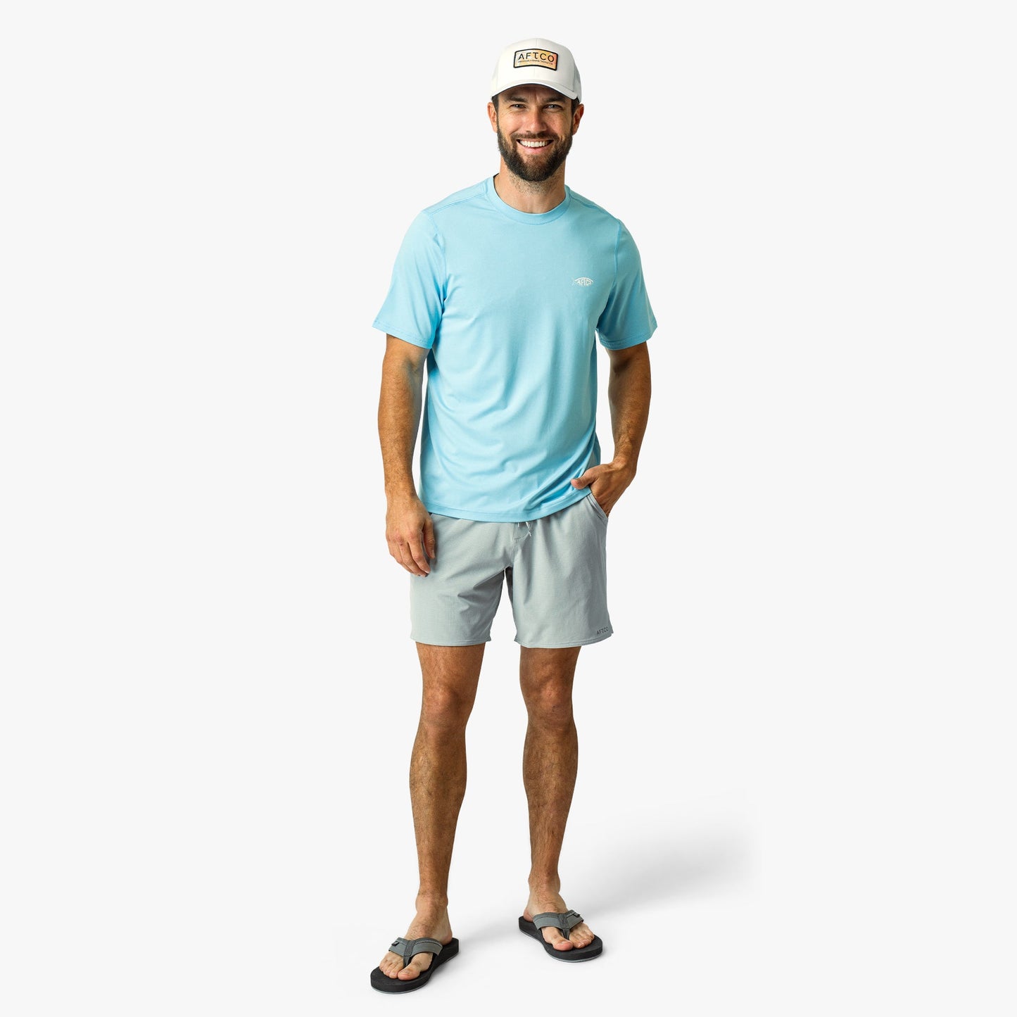 AFTCO Samurai SS Performance Shirt Splish Splash Heather