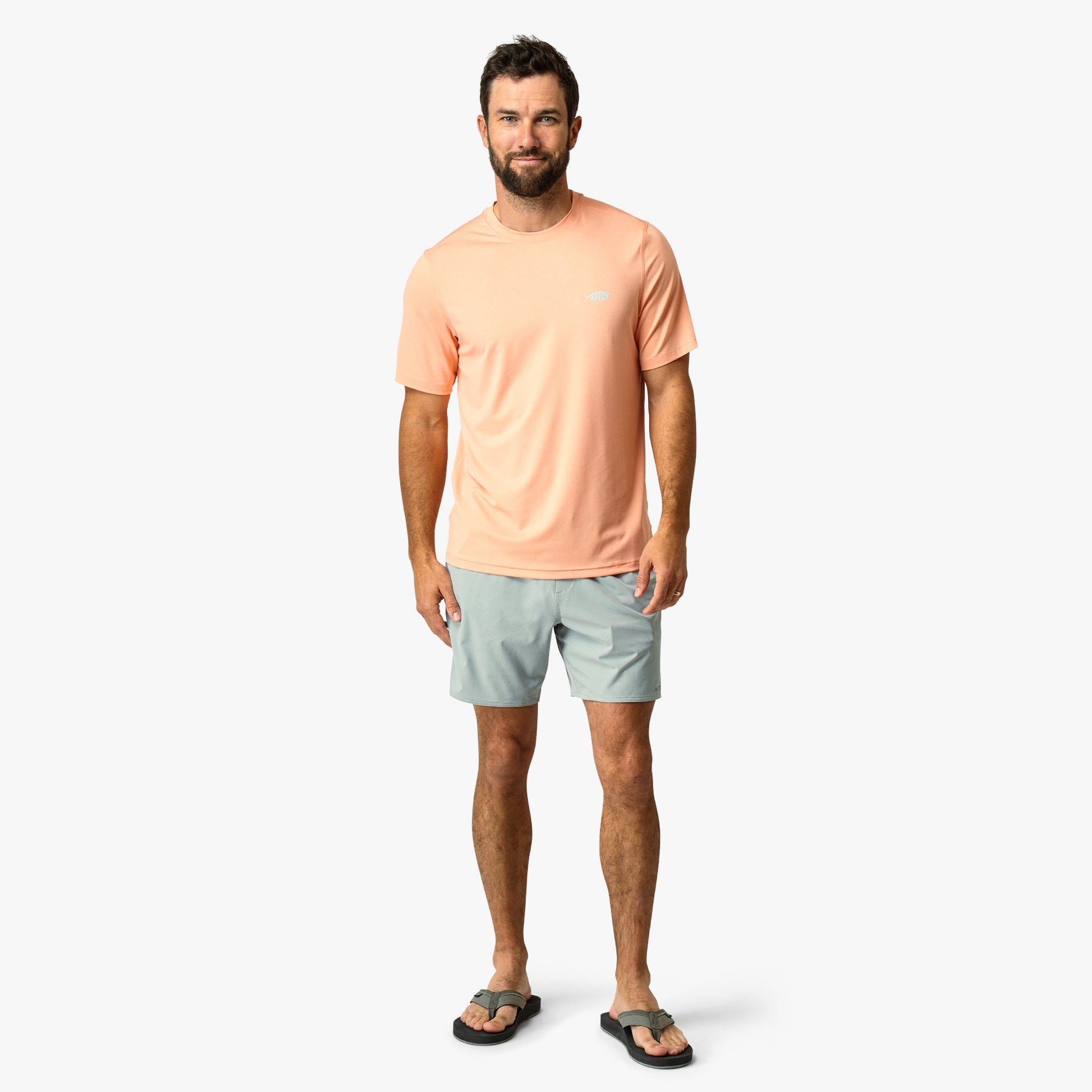 AFTCO Samurai SS Performance Shirt Splish Splash Heather