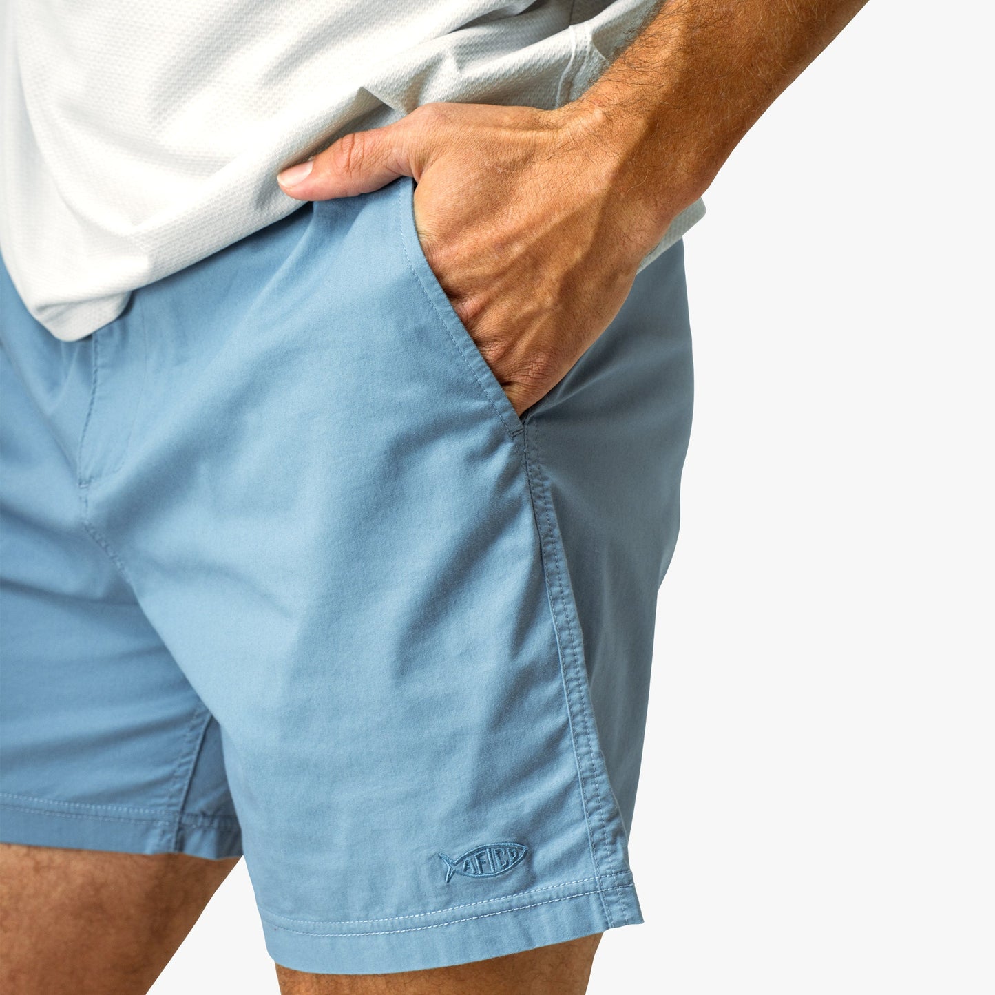 AFTCO Landlocked Stretch Shorts Blue Shadow