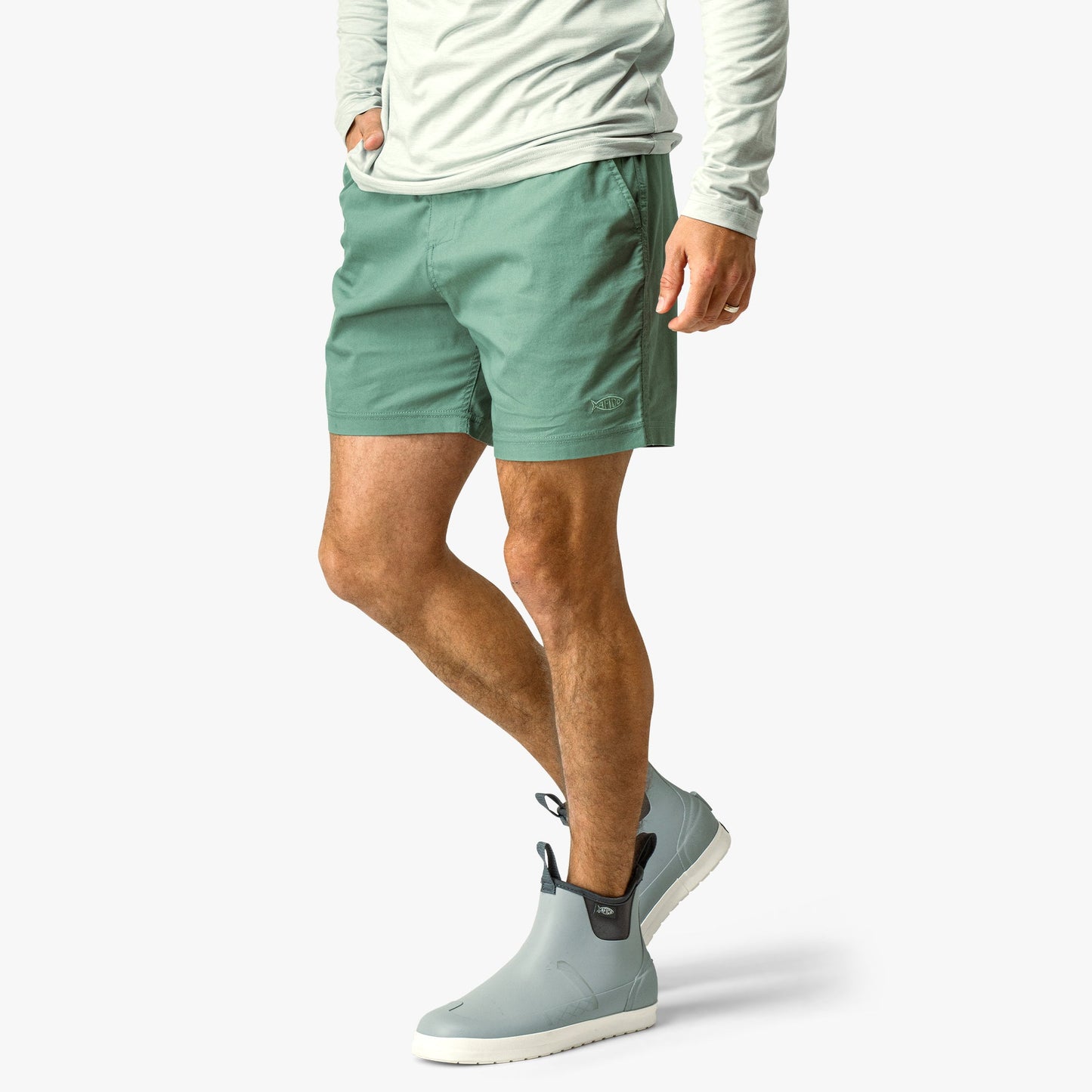 AFTCO Landlocked Stretch Shorts Blue Shadow