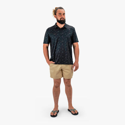 AFTCO Landlocked Stretch Shorts Blue Shadow