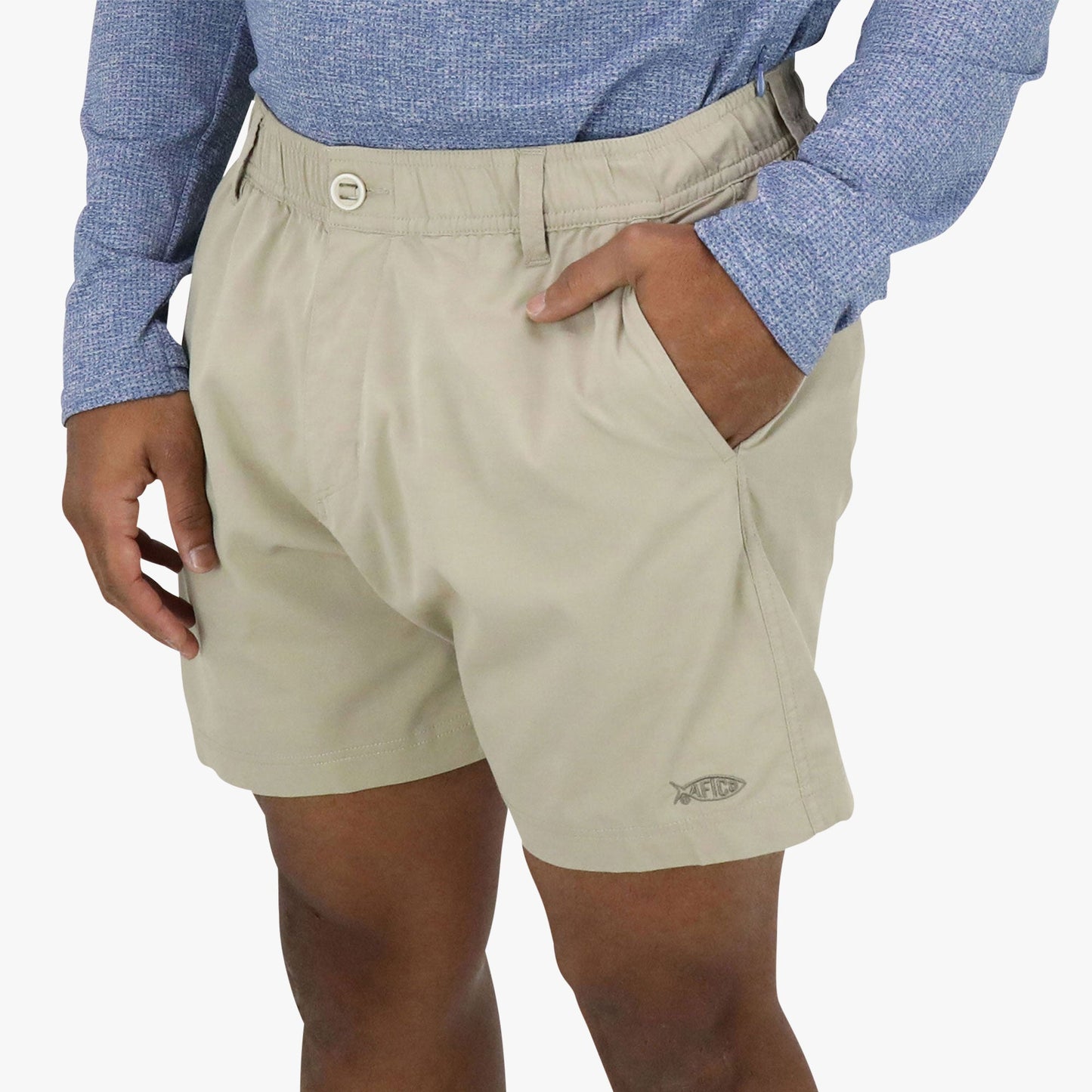 AFTCO Landlocked Stretch Shorts Blue Shadow