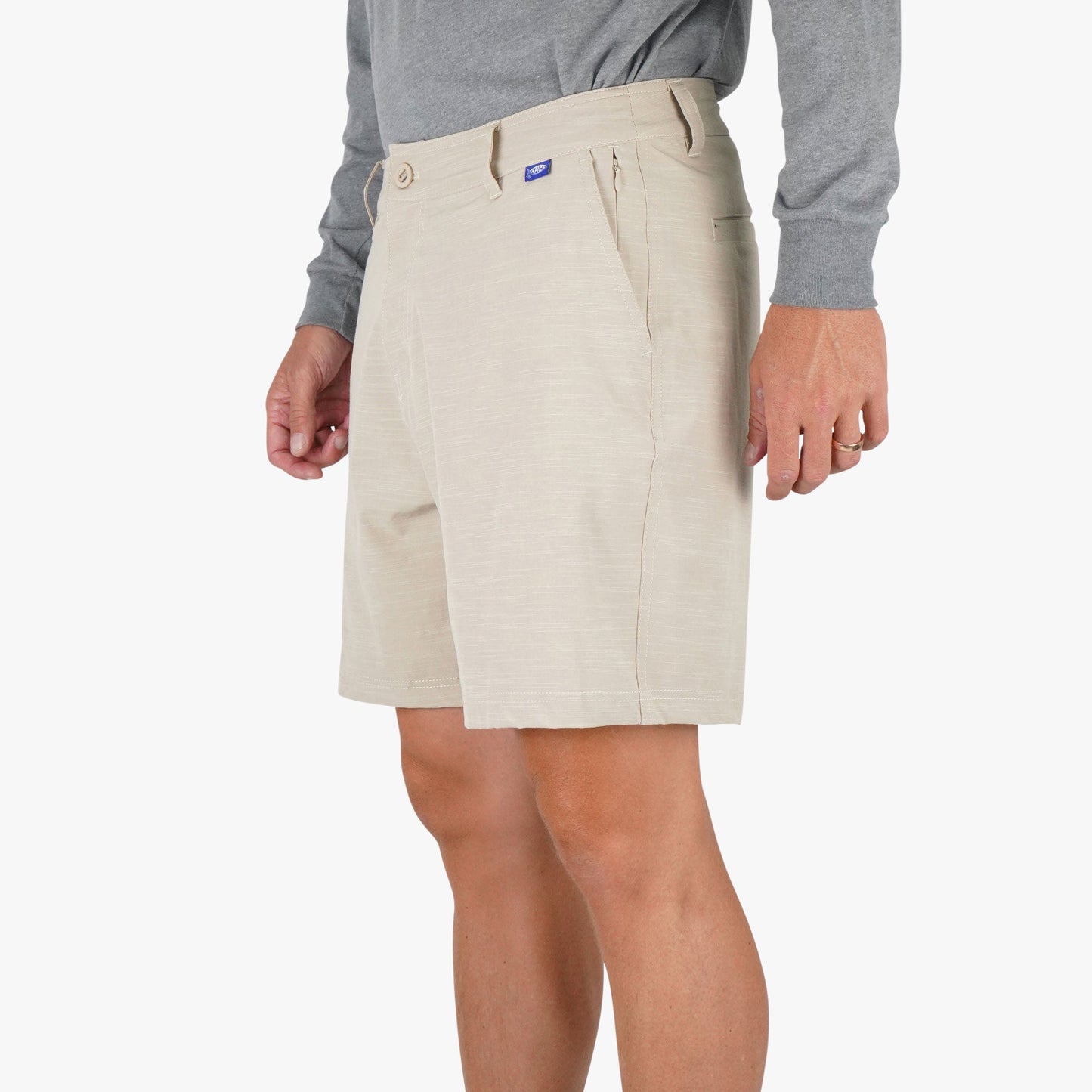 AFTCO 365 Hybrid Stretch Chino Fishing Shorts Khaki 7
