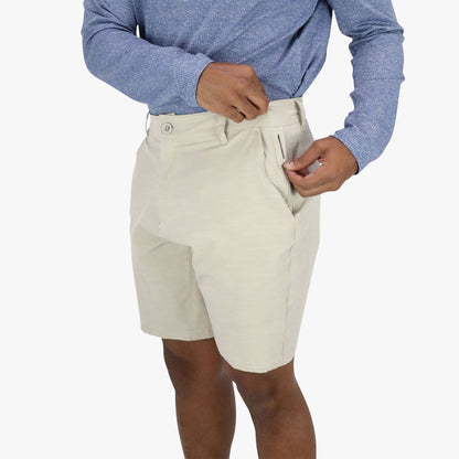AFTCO 365 Hybrid Stretch Chino Fishing Shorts Khaki 7