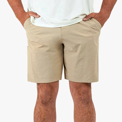 AFTCO 365 Hybrid Stretch Chino Fishing Shorts Khaki 7