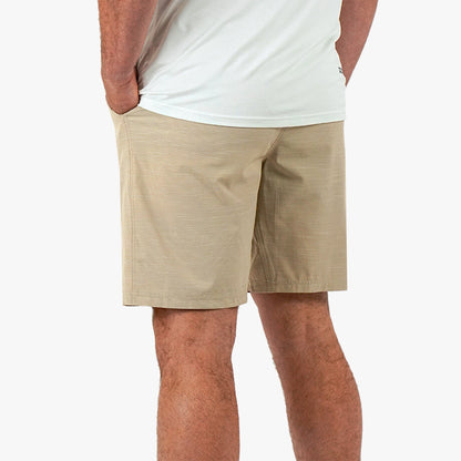 AFTCO 365 Hybrid Stretch Chino Fishing Shorts Khaki 7