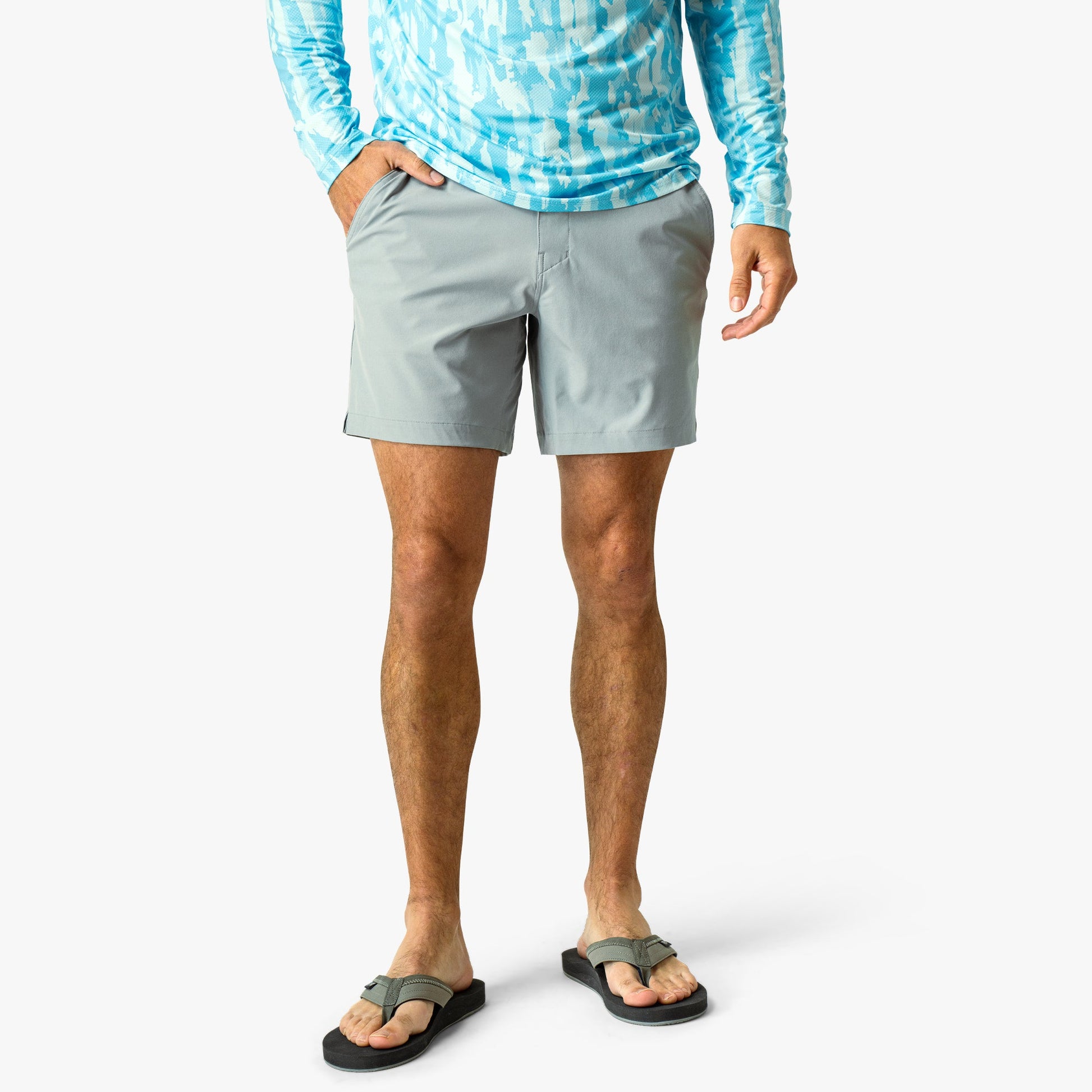 AFTCO Everyday Stretch Men's Casual Shorts Harbor Gray