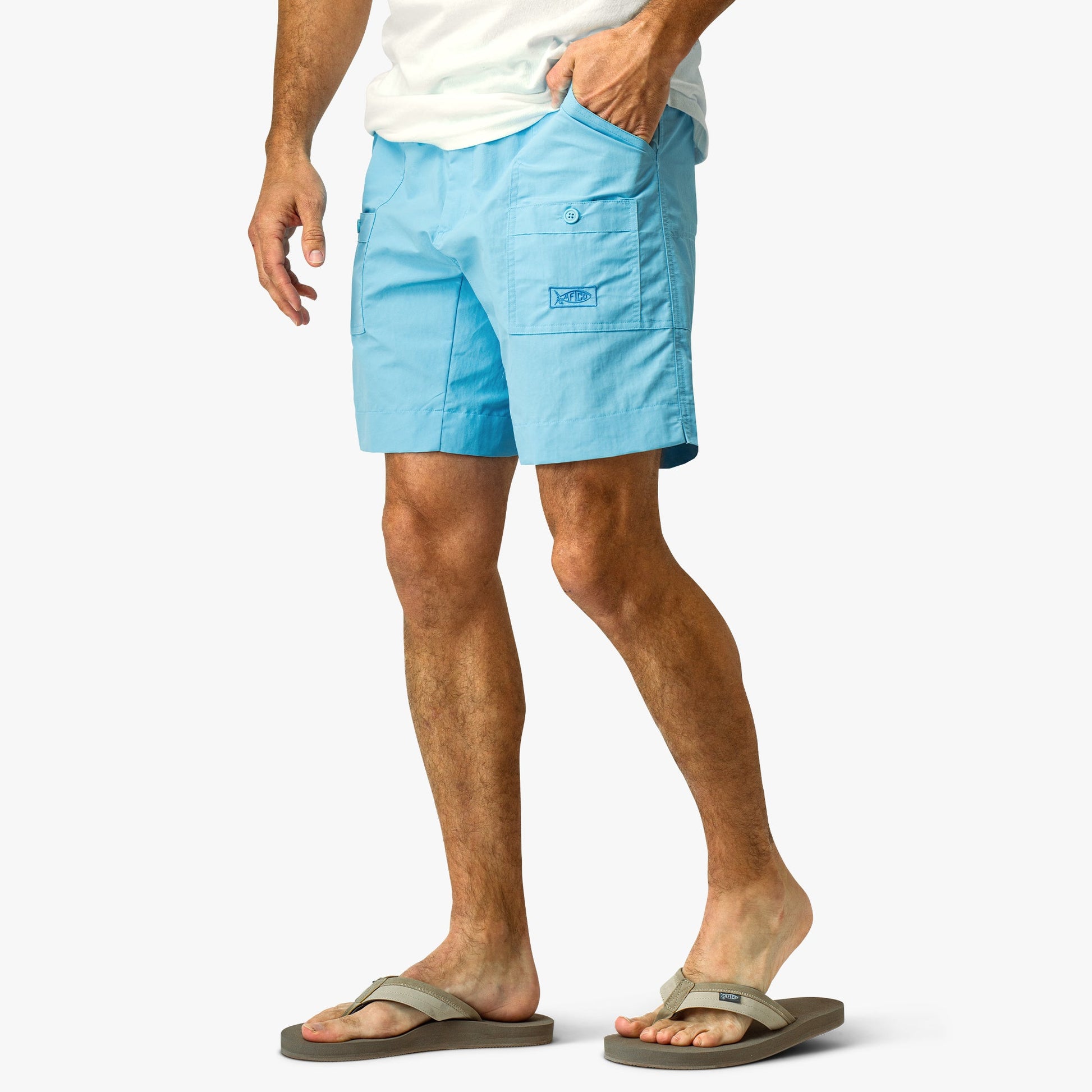 AFTCO Original Mens Fishing Shorts Long - Classic Colors - AFTCO Splish Splash