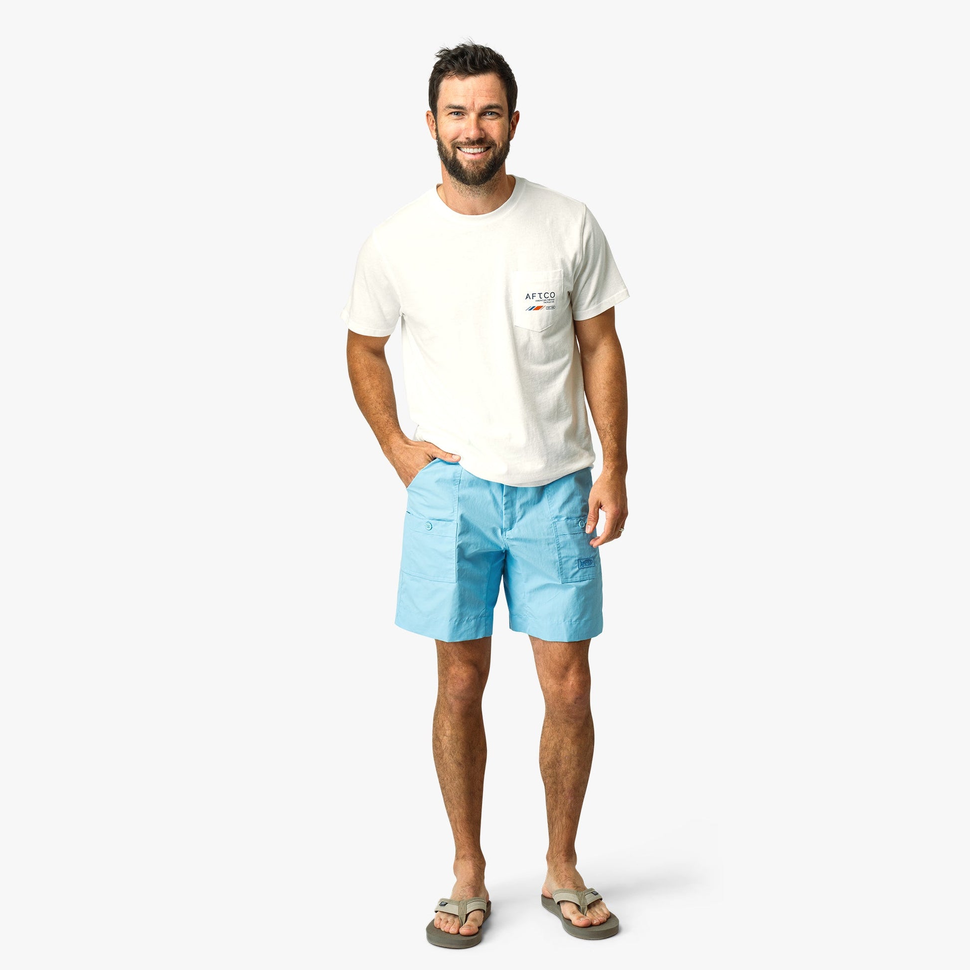 AFTCO Original Mens Fishing Shorts Long - Classic Colors - AFTCO Splish Splash