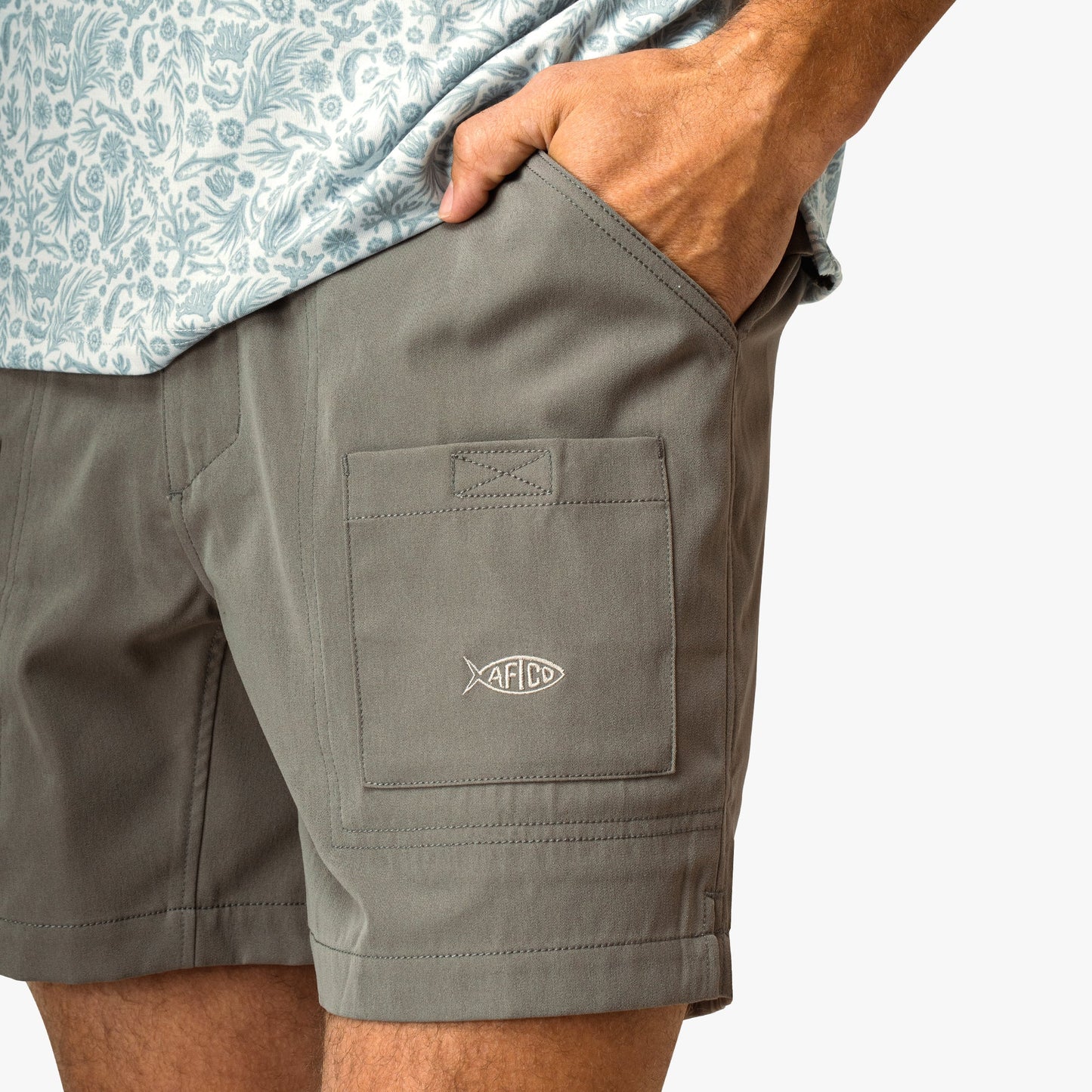AFTCO Flex 01 Men's Fishing Shorts Captns Blue
