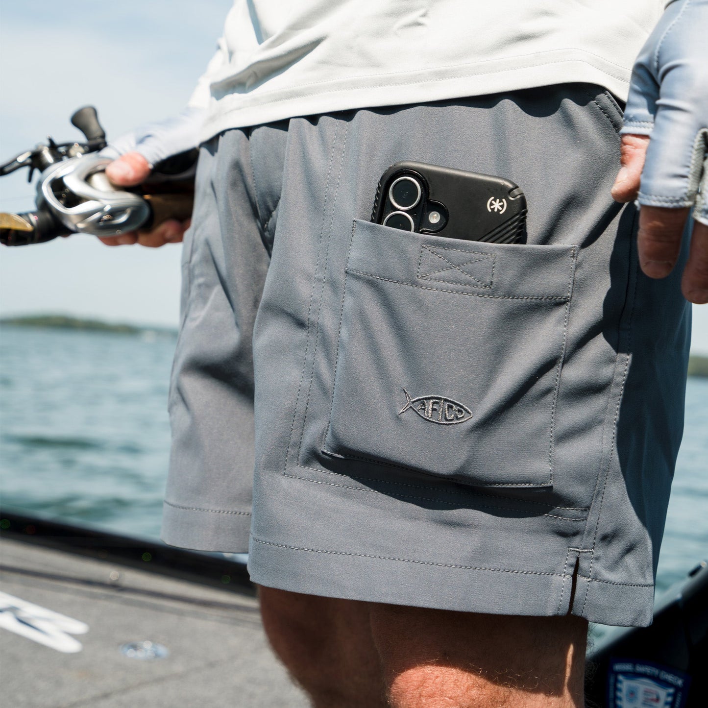 AFTCO Flex 01 Men's Fishing Shorts Captns Blue