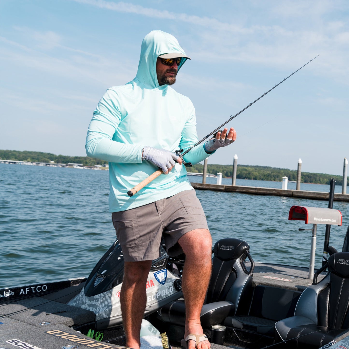 AFTCO Flex 01 Men's Fishing Shorts Captns Blue
