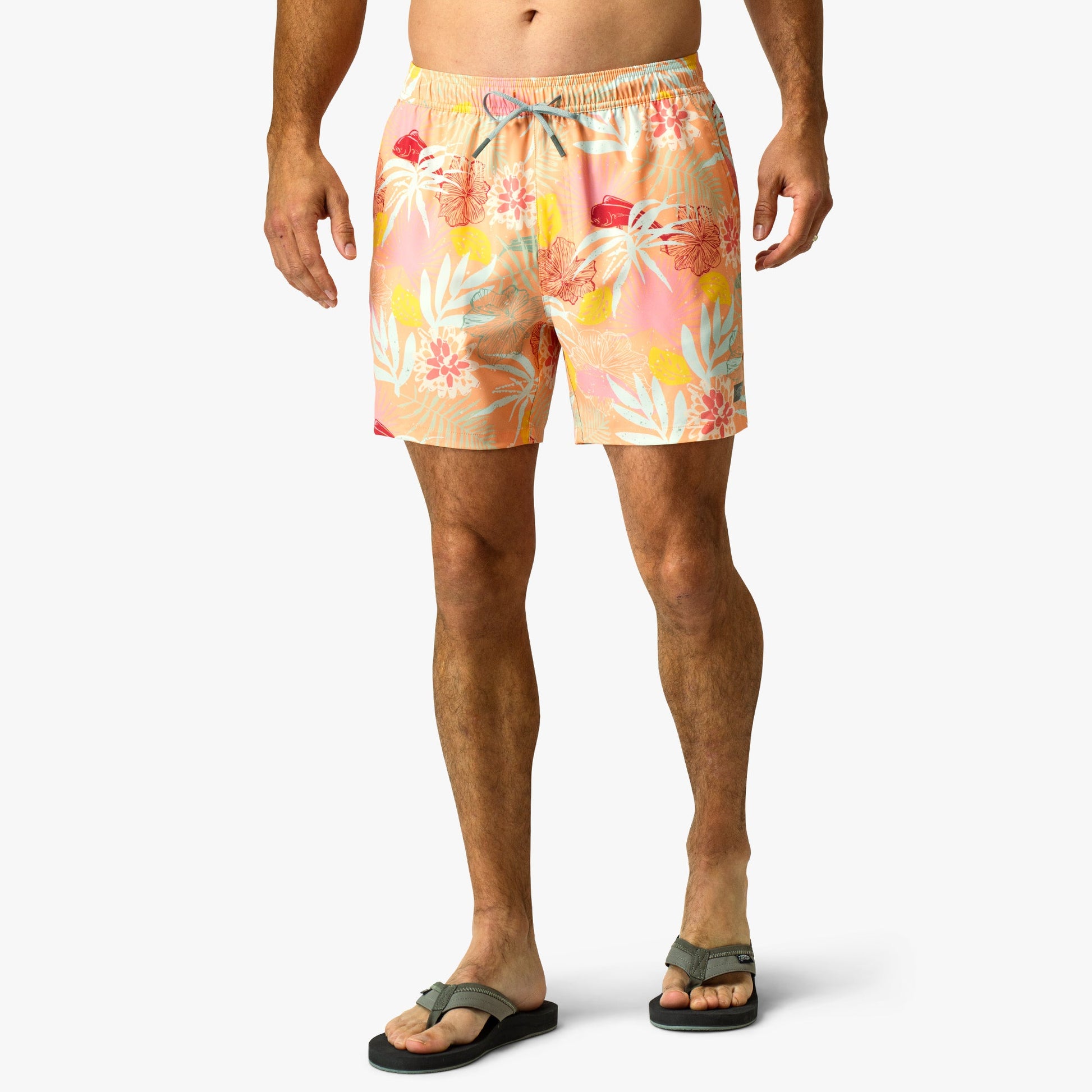 AFTCO Strike Printed Swim Trunks Sunrise