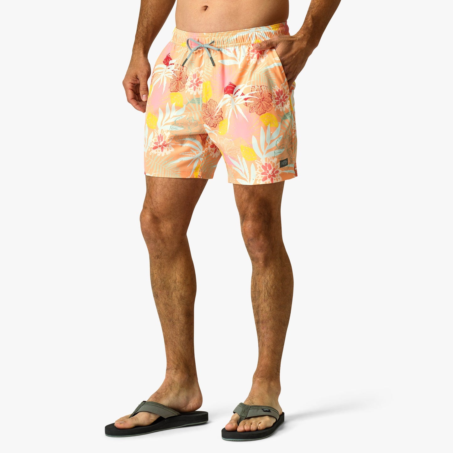 AFTCO Strike Printed Swim Trunks Sunrise