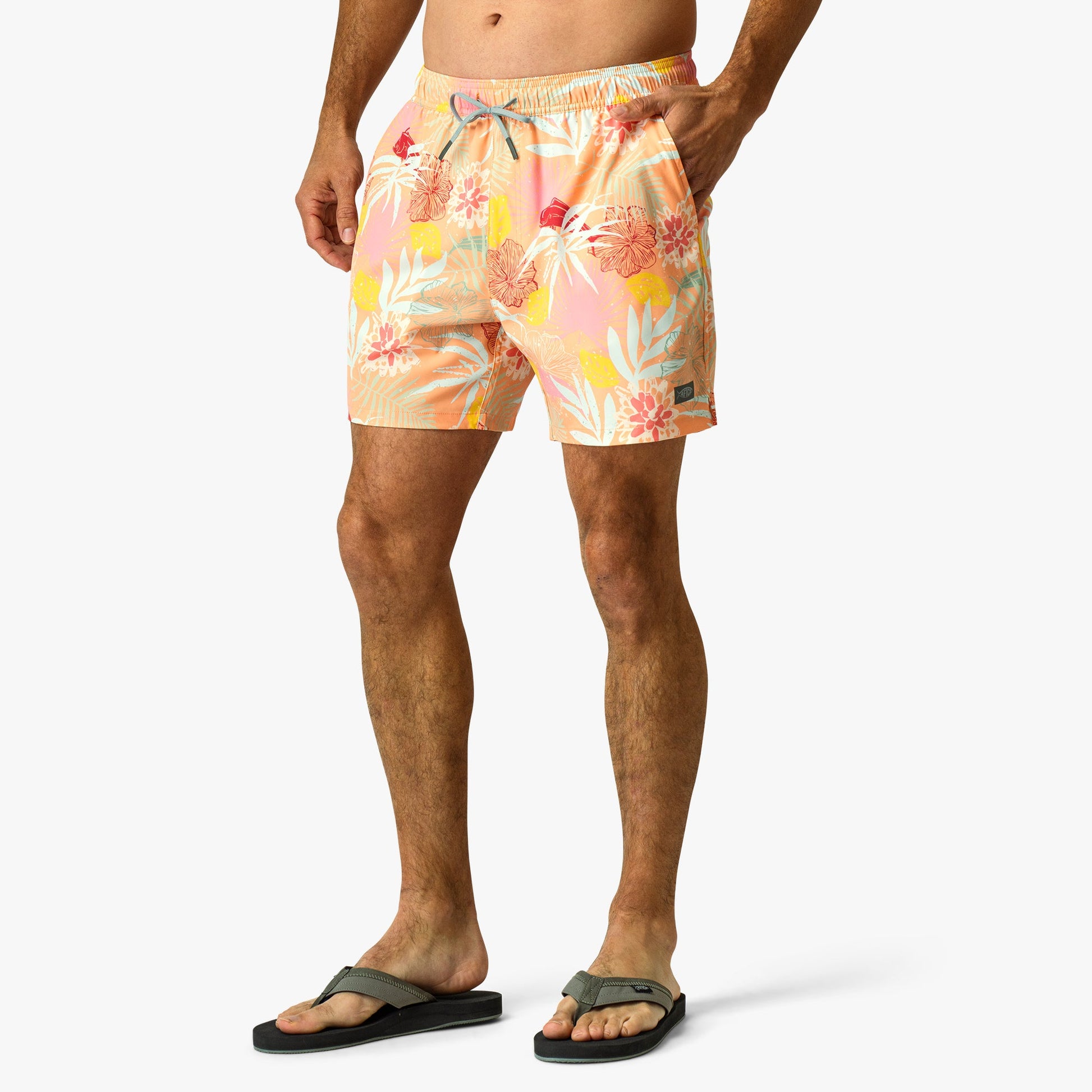 AFTCO Strike Printed Swim Trunks Sunrise