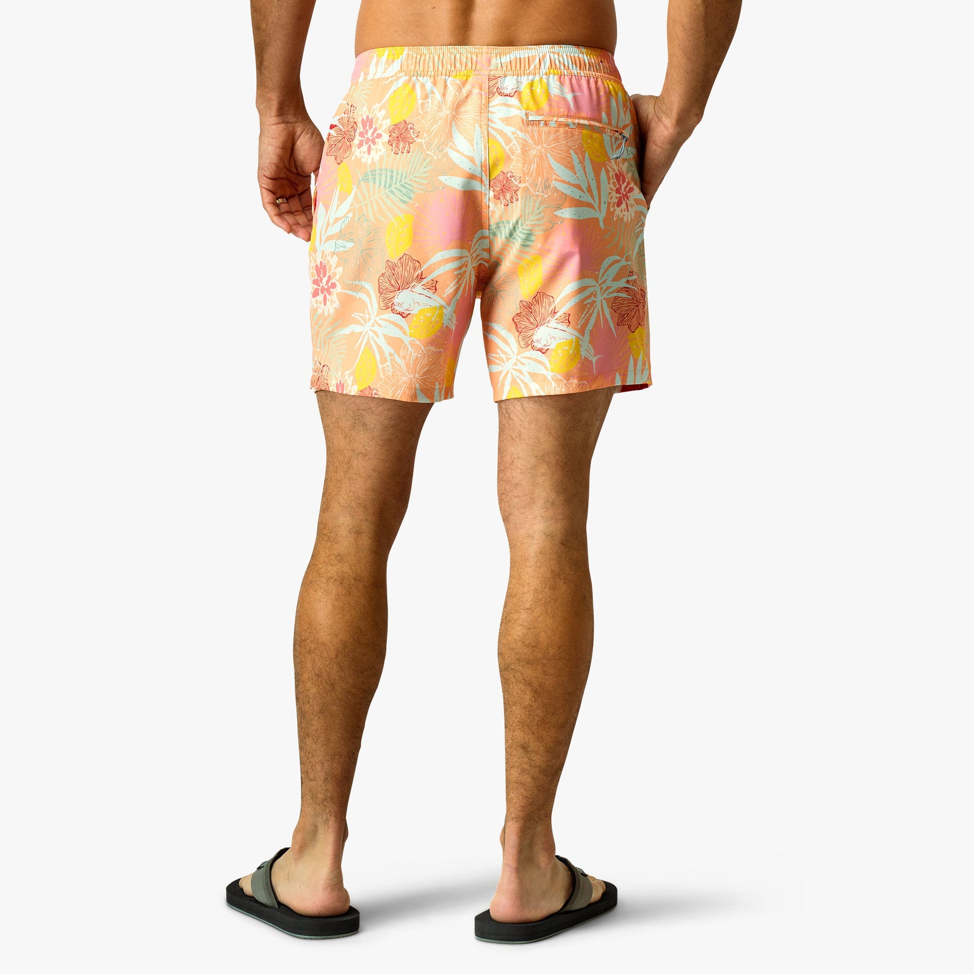 AFTCO Strike Printed Swim Trunks Sunrise