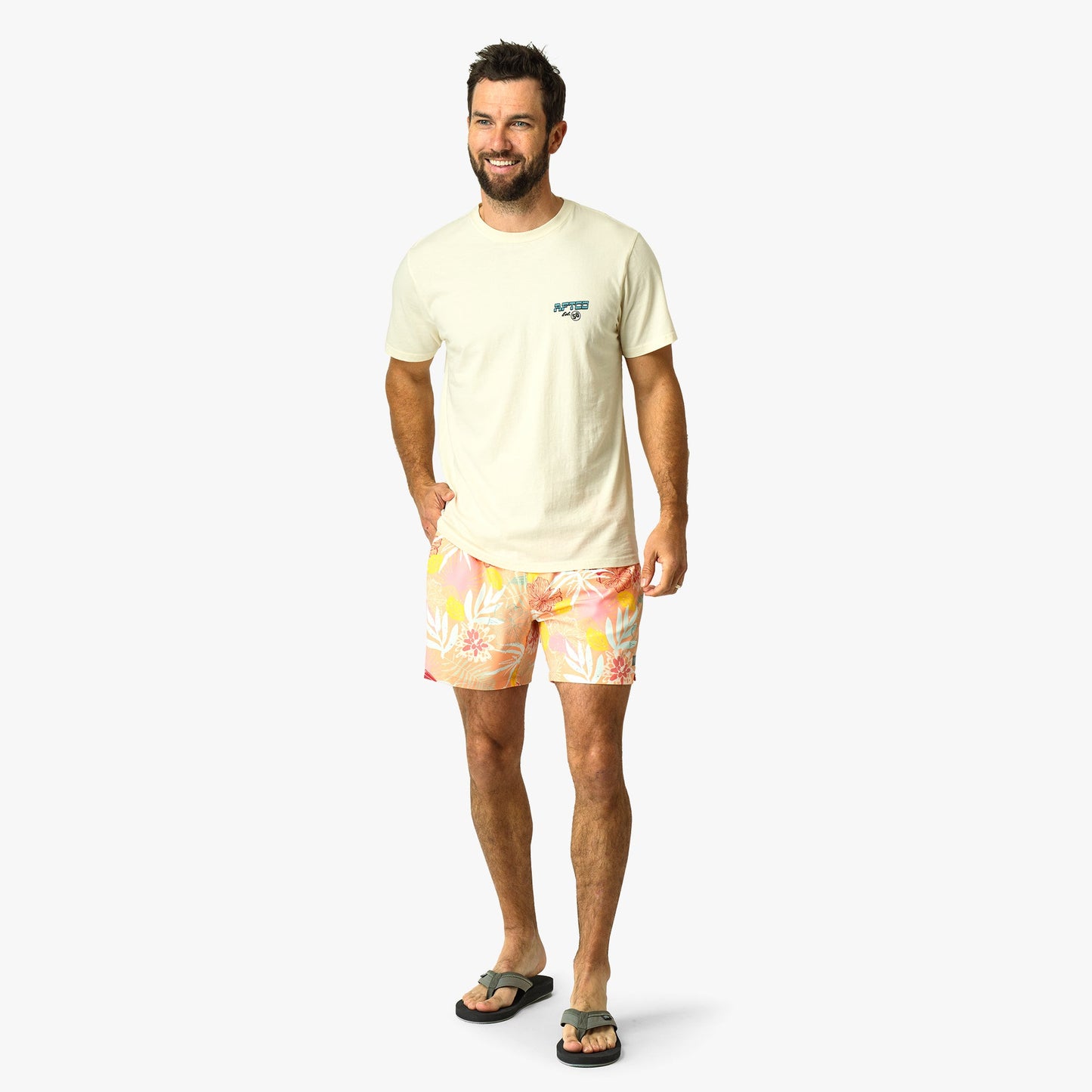 AFTCO Strike Printed Swim Trunks Sunrise