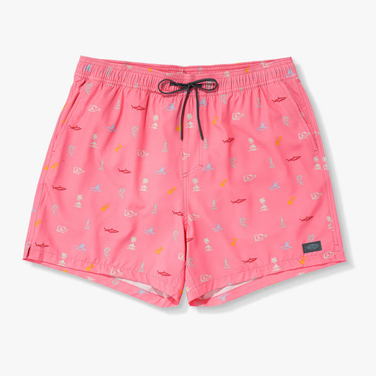 AFTCO Strike Printed Swim Trunks Conch