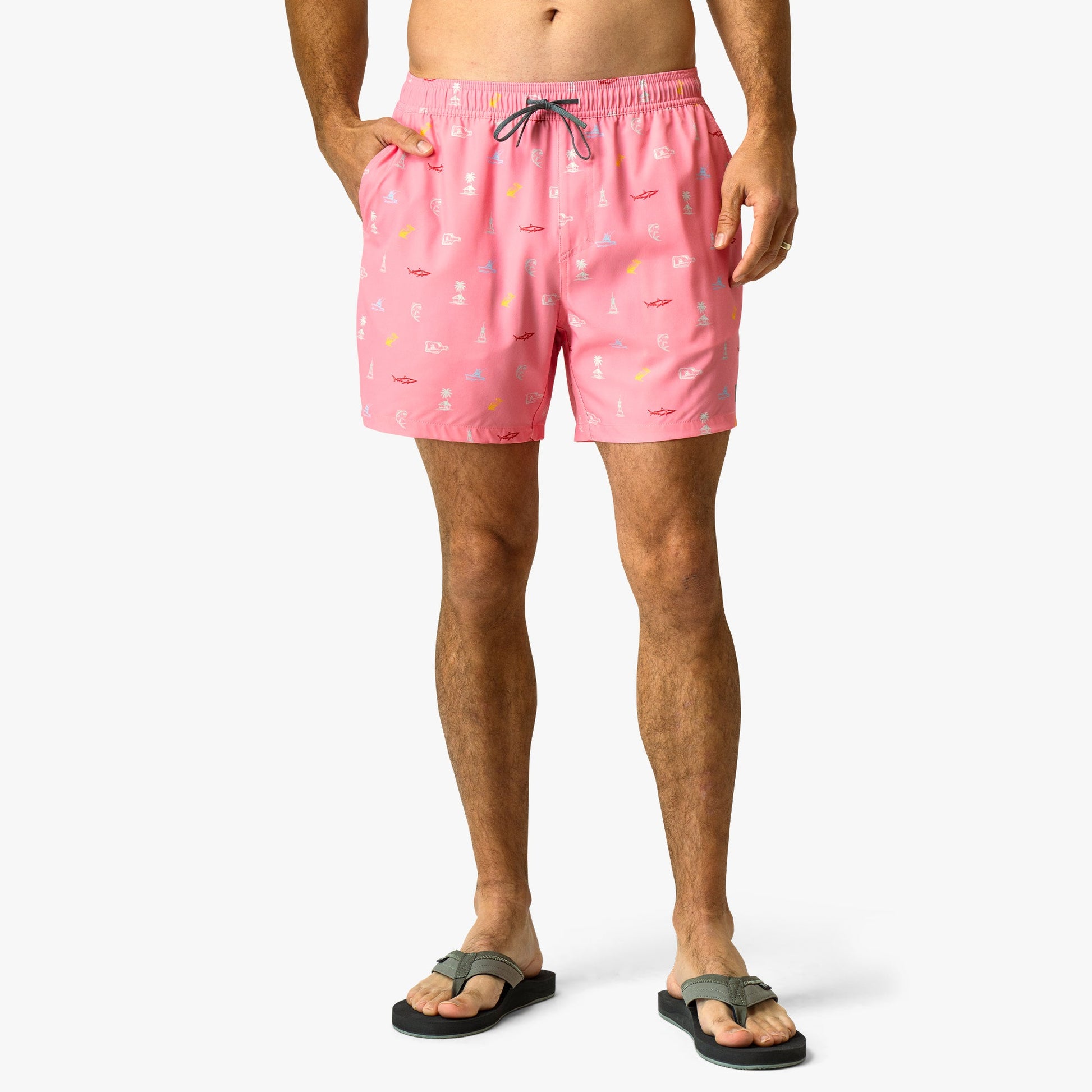 AFTCO Strike Printed Swim Trunks Conch