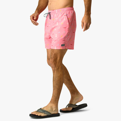 AFTCO Strike Printed Swim Trunks Conch