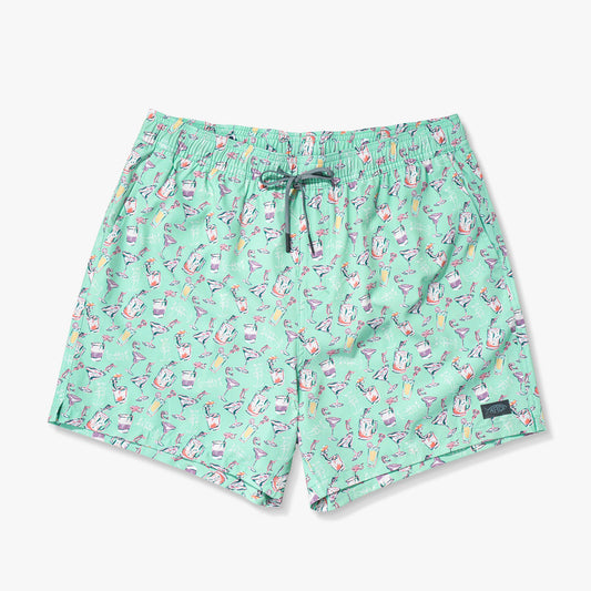 AFTCO Strike Printed Swim Trunks Beach Glass