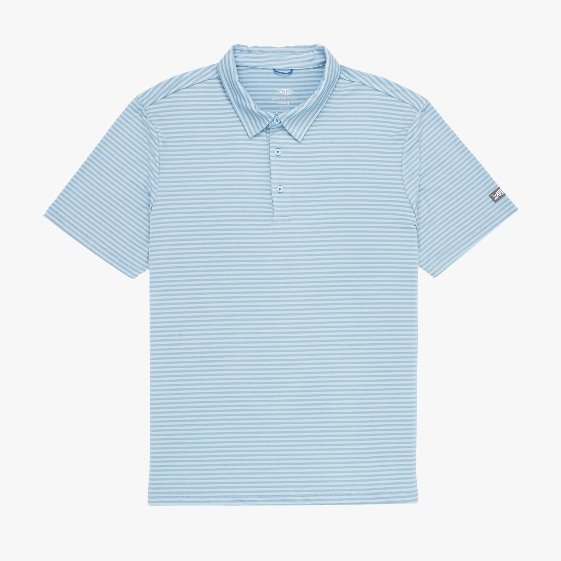 AFTCO Link Performance Polo Beach Glass