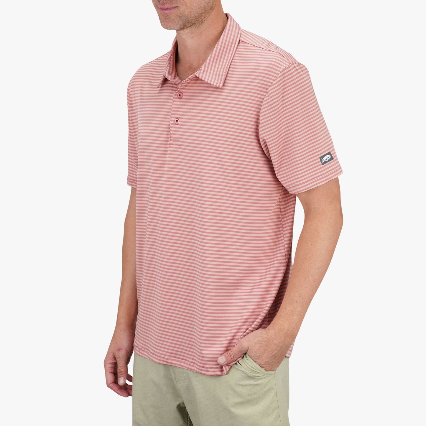 AFTCO Link Performance Polo Beach Glass