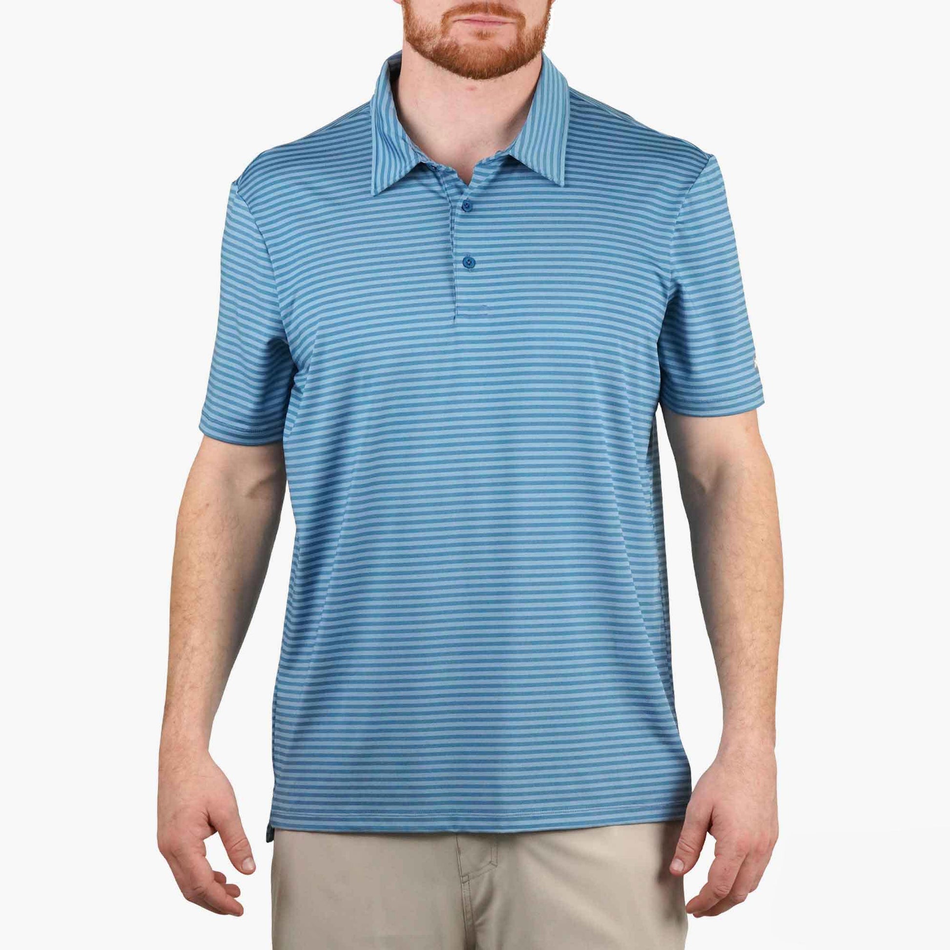 AFTCO Link Performance Polo Beach Glass