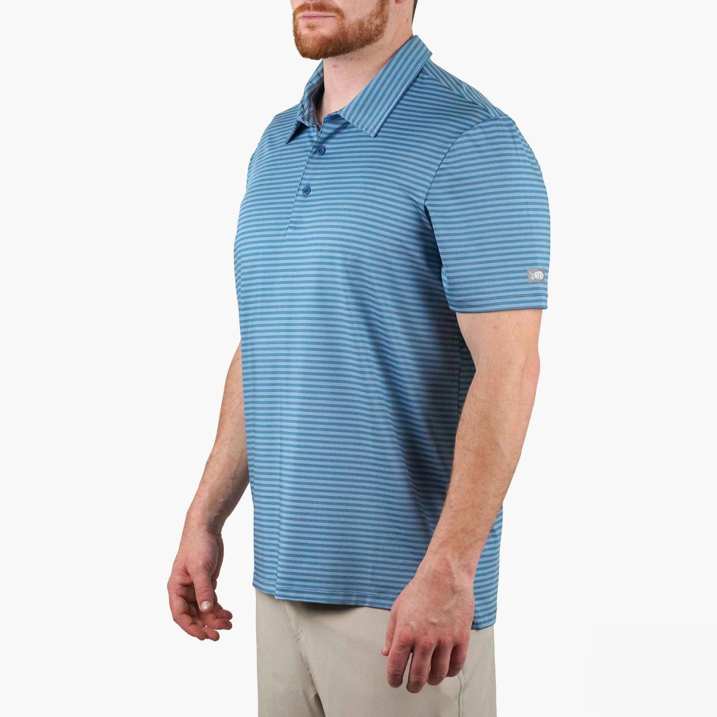 AFTCO Link Performance Polo Beach Glass