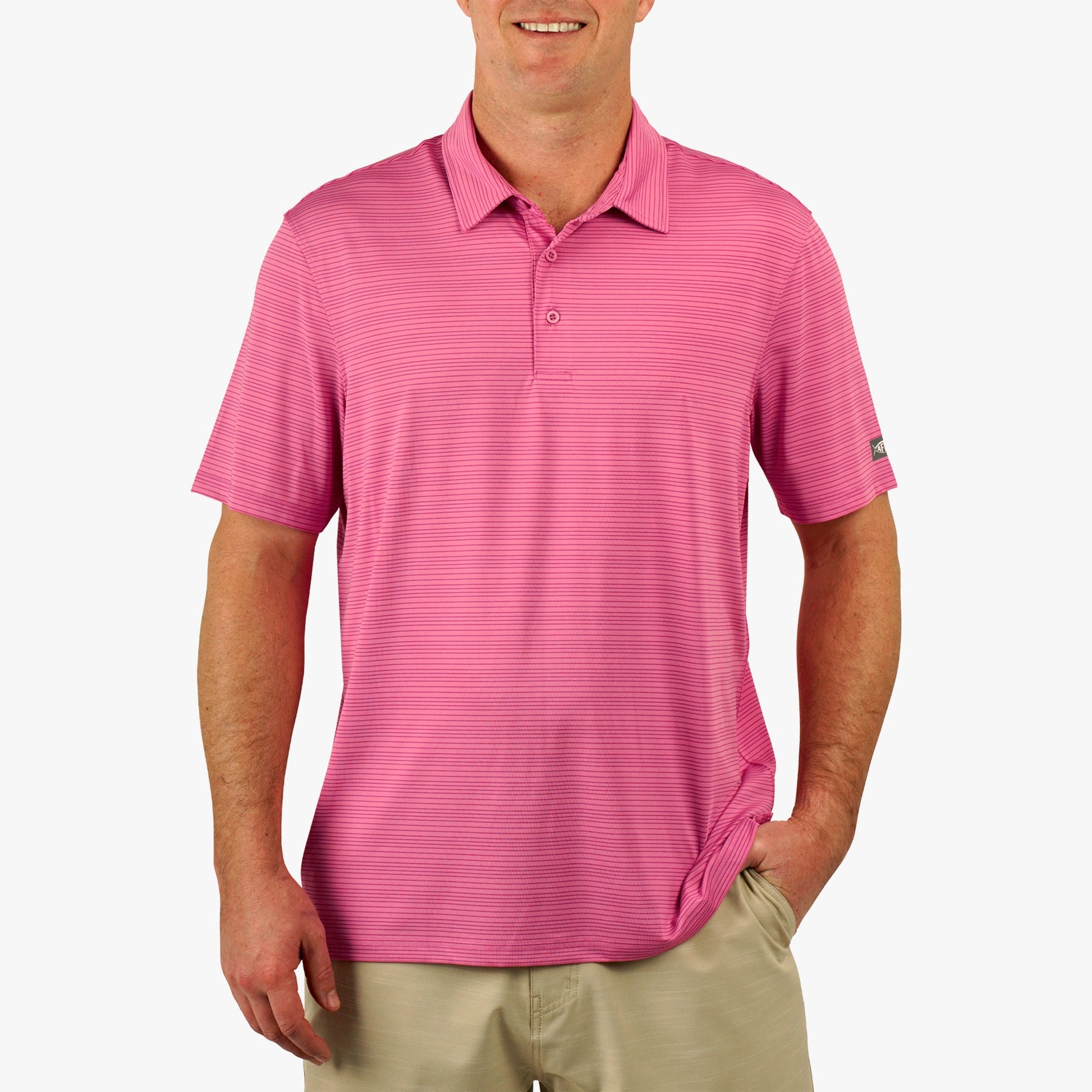 AFTCO Link Performance Polo Beach Glass