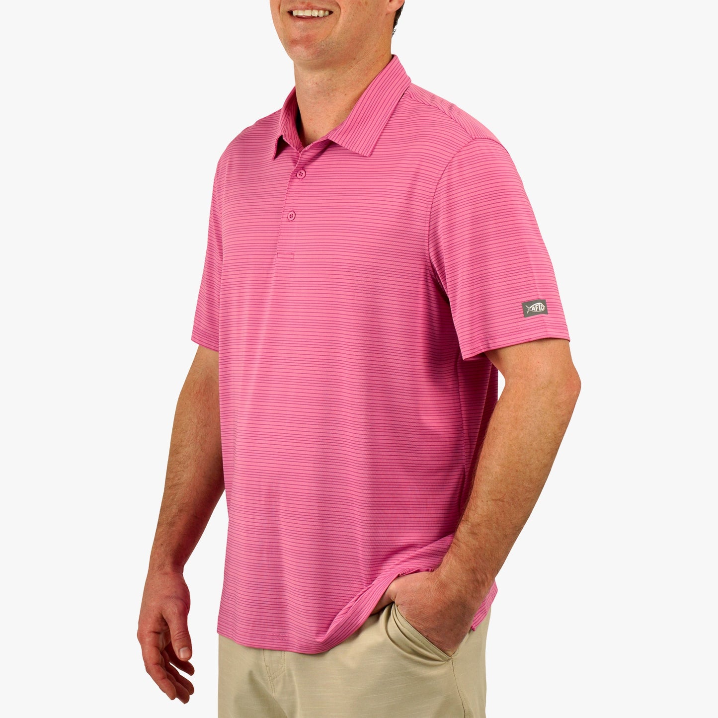 AFTCO Link Performance Polo Beach Glass