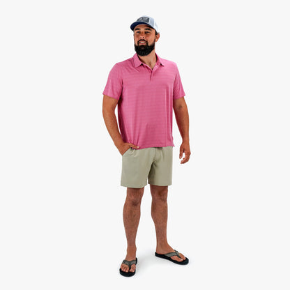 AFTCO Link Performance Polo Beach Glass