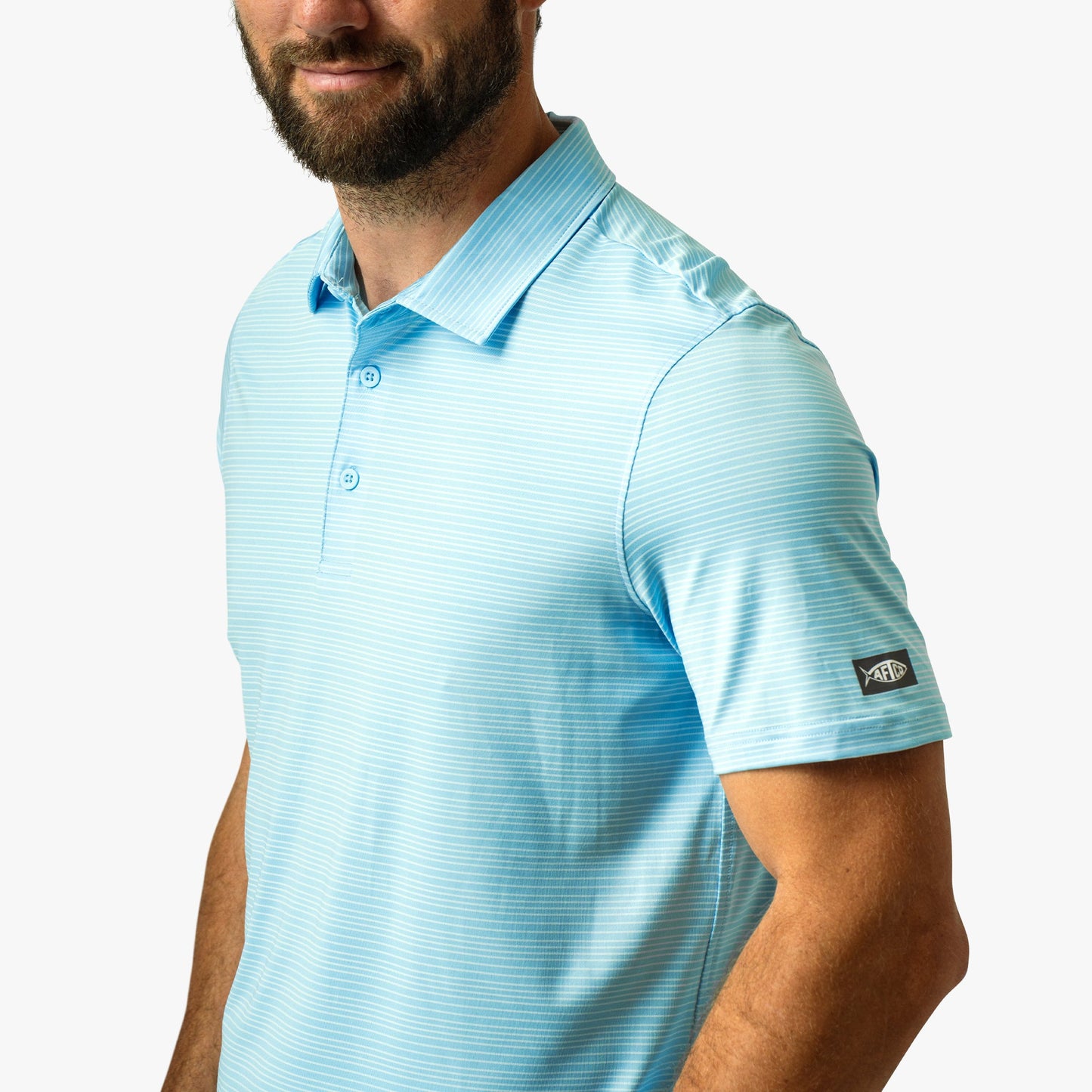 AFTCO Link Performance Polo Beach Glass