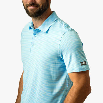 AFTCO Link Performance Polo Beach Glass