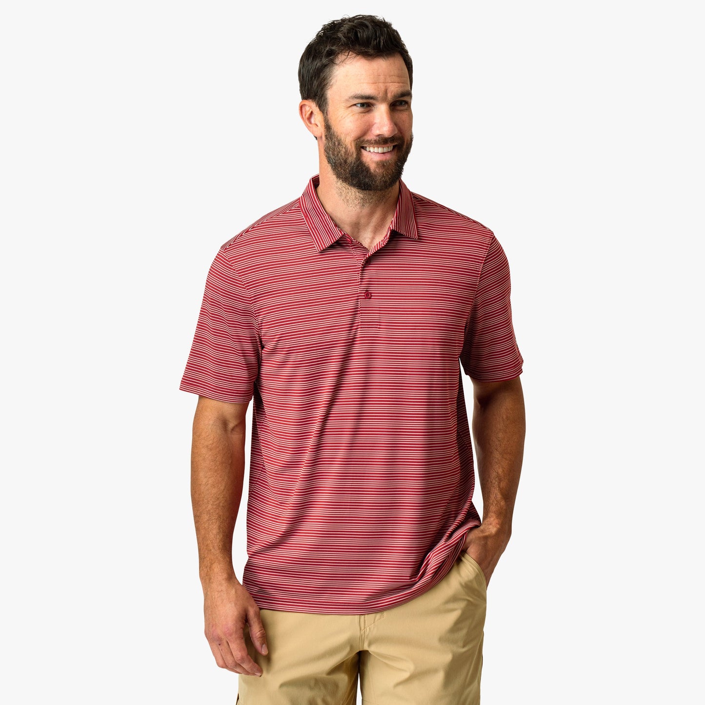AFTCO Link Performance Polo Beach Glass