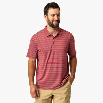AFTCO Link Performance Polo Beach Glass