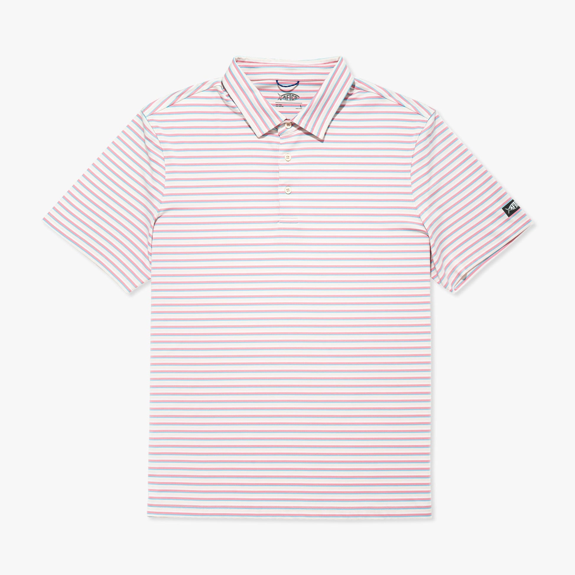 AFTCO Link Performance Polo Beach Glass