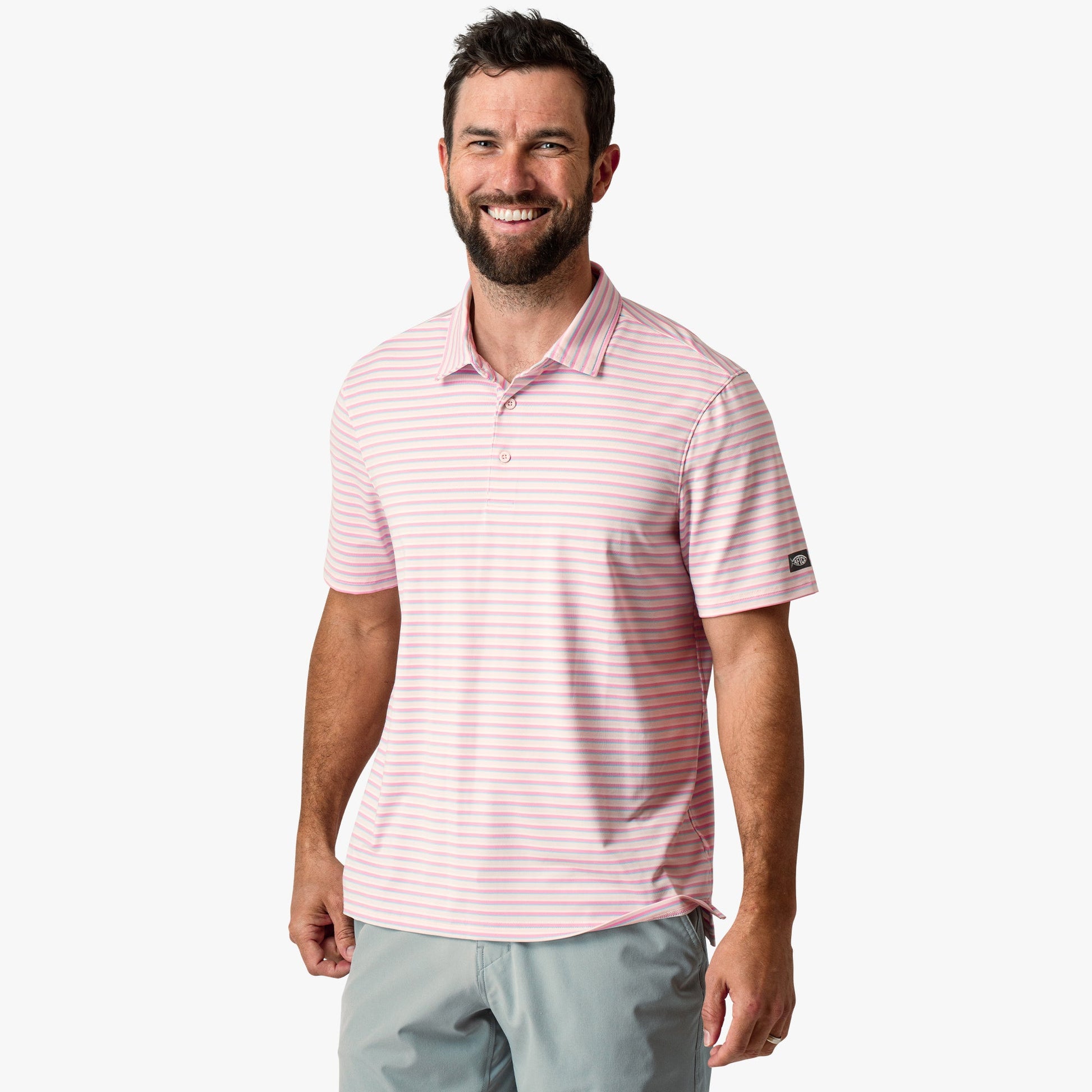 AFTCO Link Performance Polo Beach Glass