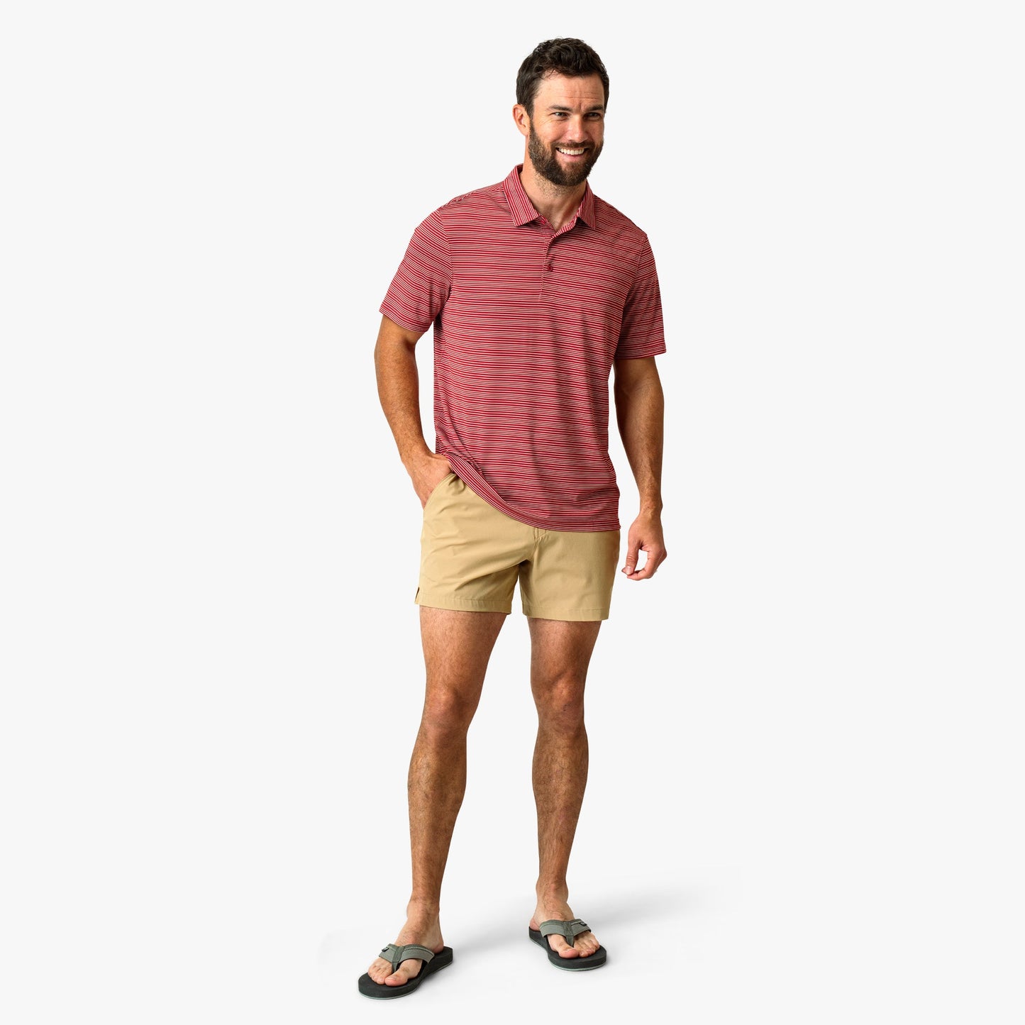 AFTCO Link Performance Polo Beach Glass