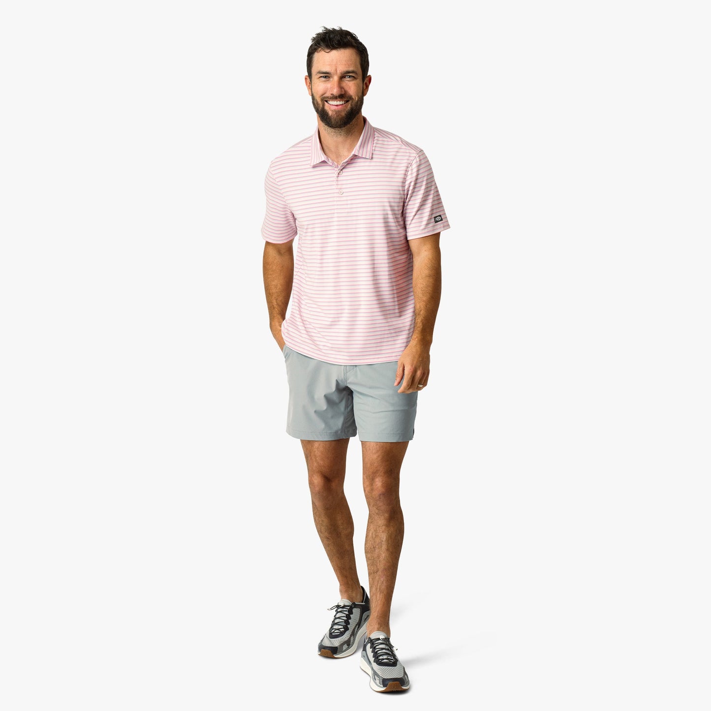 AFTCO Link Performance Polo Beach Glass