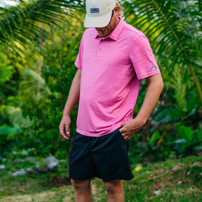 AFTCO Link Performance Polo Beach Glass