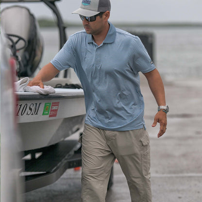 AFTCO Link Performance Polo Beach Glass