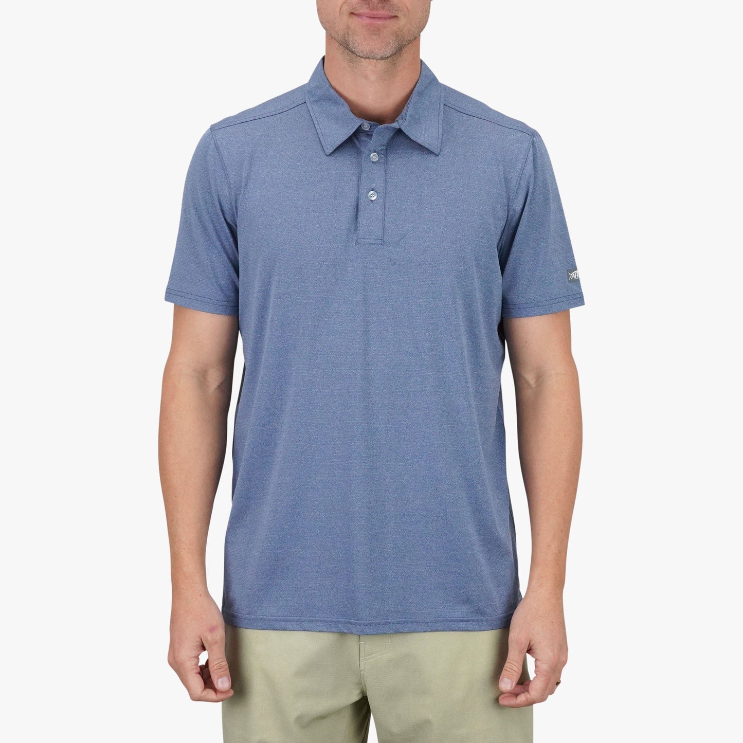 AFTCO Air O Mesh Performance Polo Conch Heather