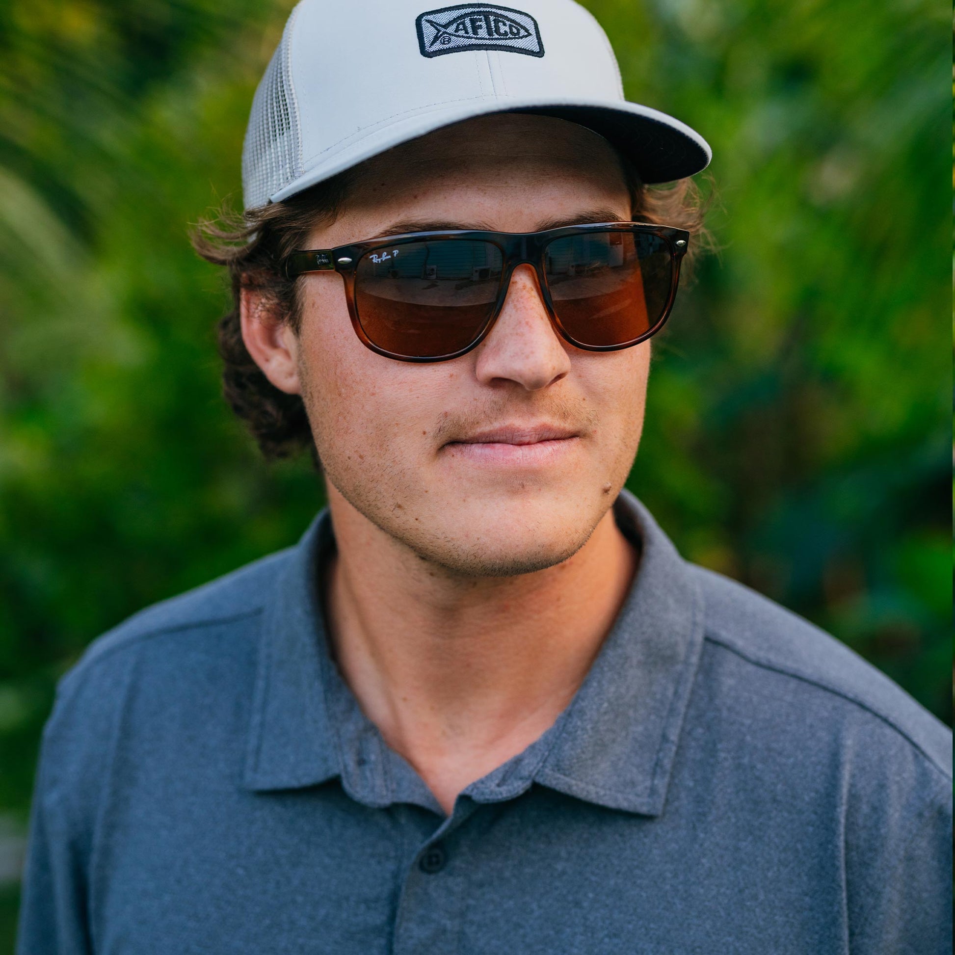 AFTCO Air O Mesh Performance Polo Conch Heather