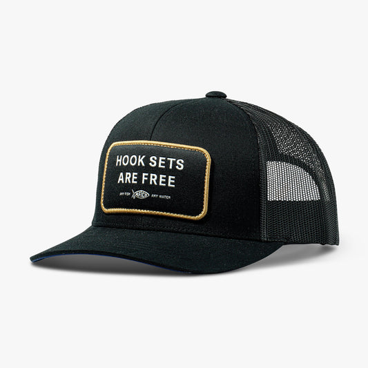 AFTCO Hook Sets Are Free Fishing Trucker Hat Black